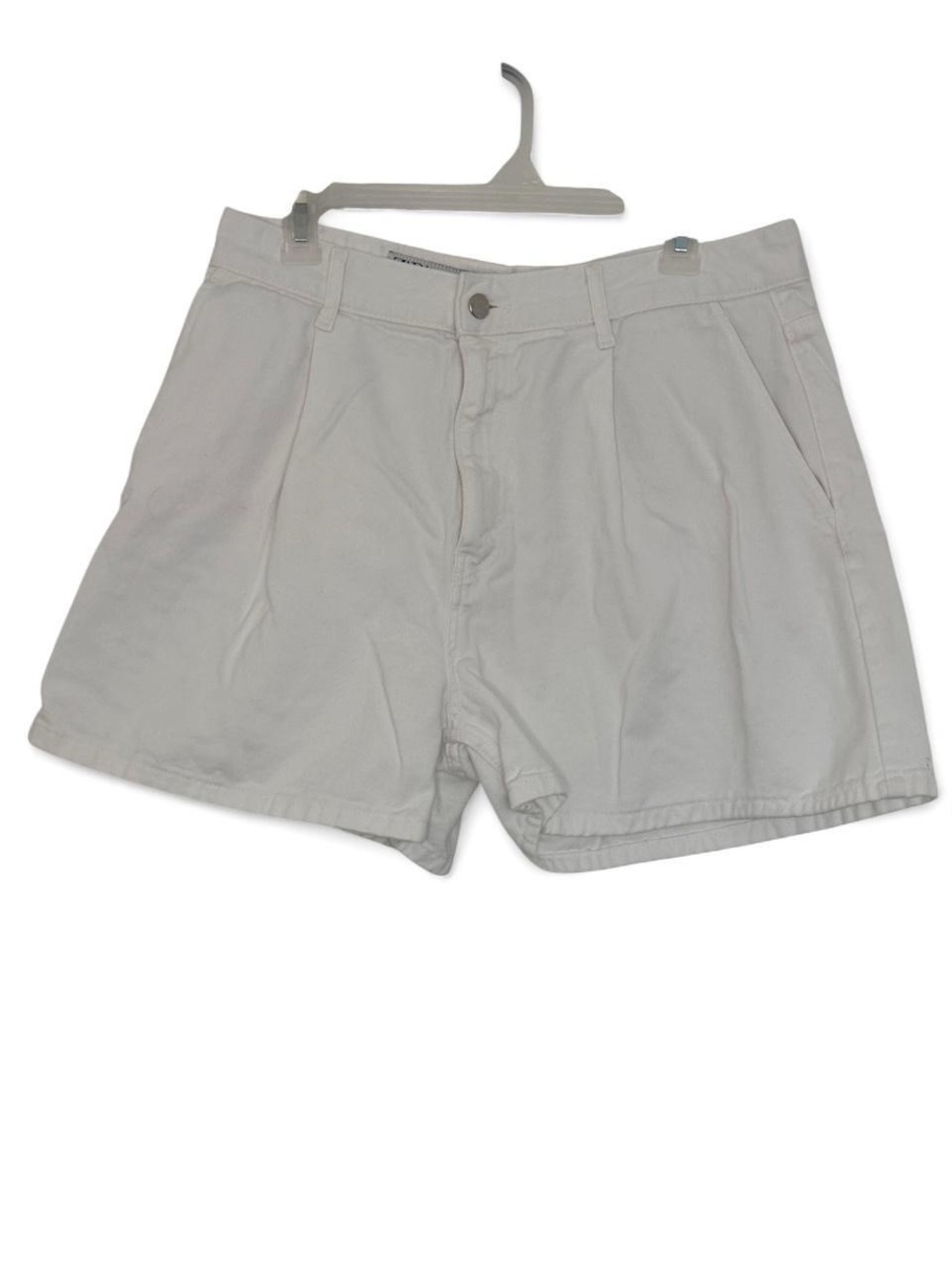 Zara White Jean Shorts Size 10 Coastal Spring Summer Chic Minimalist Staple